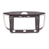 Moldura EXPEX 10 Pol - Hyundai Creta 2016/2021 - Preto c/ Acabamento Prata - EPX10HY002