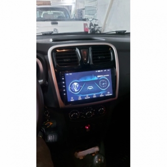 Moldura FIAMON 9 Pol Flutuante - Renault Logan/Sandero 2014/2020 - Black Piano