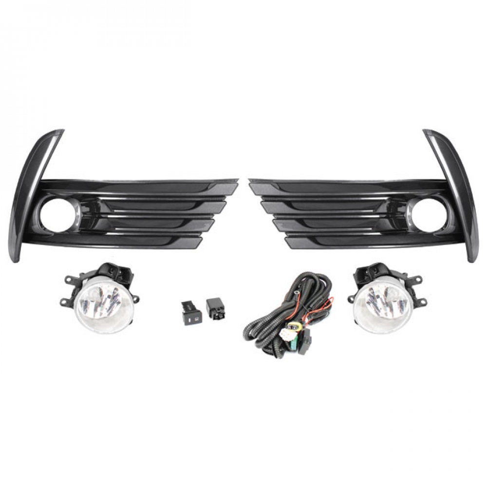 Kit Farol Milha Corolla 2018/2019 Moldura Grafite Shocklight - SL-251410