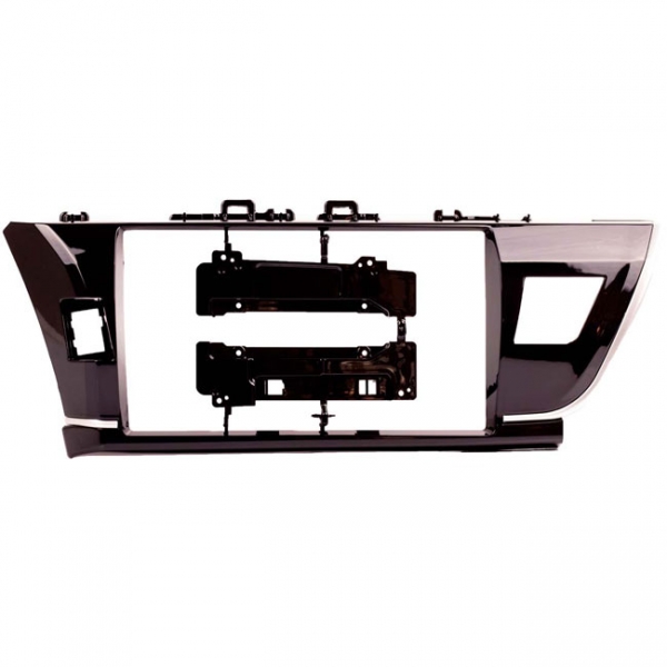 Moldura EXPEX 10 Pol - Toyota Corolla GLI 2014/2017 - Black Piano c/ Acabamento Prata - EPX10TO002