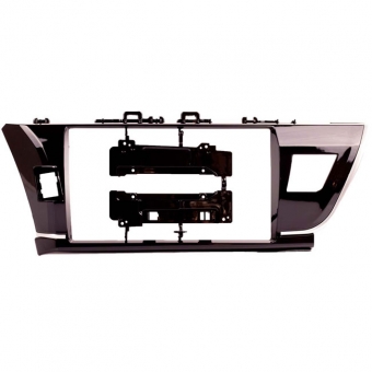 Moldura EXPEX 10 Pol - Toyota Corolla GLI 2014/2017 - Black Piano c/ Acabamento Prata