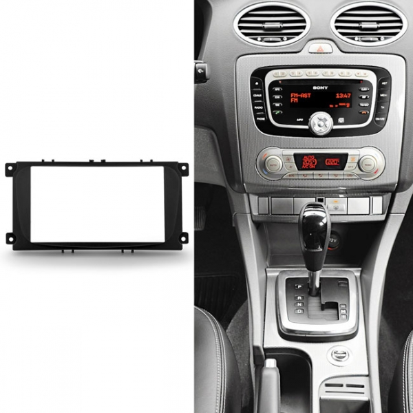 Moldura EXPEX 2Din - Focus 2009/2013 - Preto - EPX123