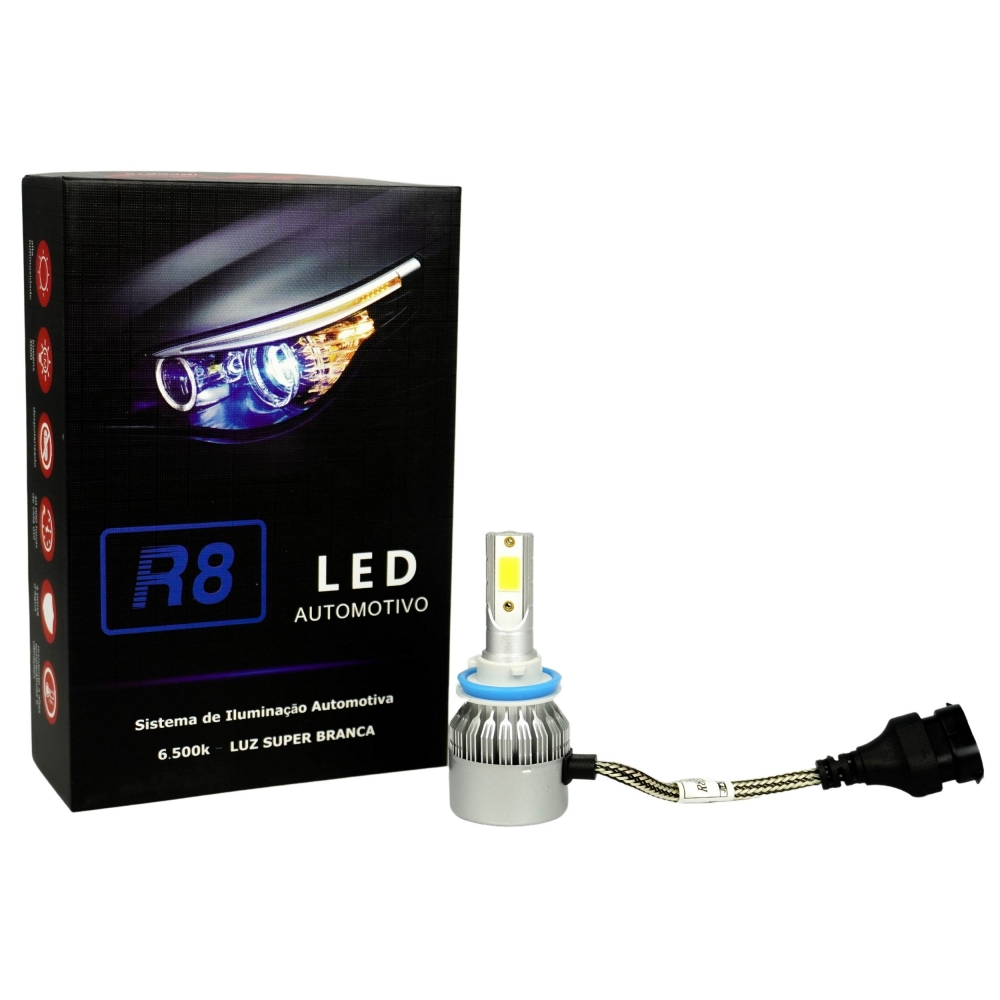 HEADLIGHT LED R8 H8/H11 6500K 36W 3800LM - H8/H116500K