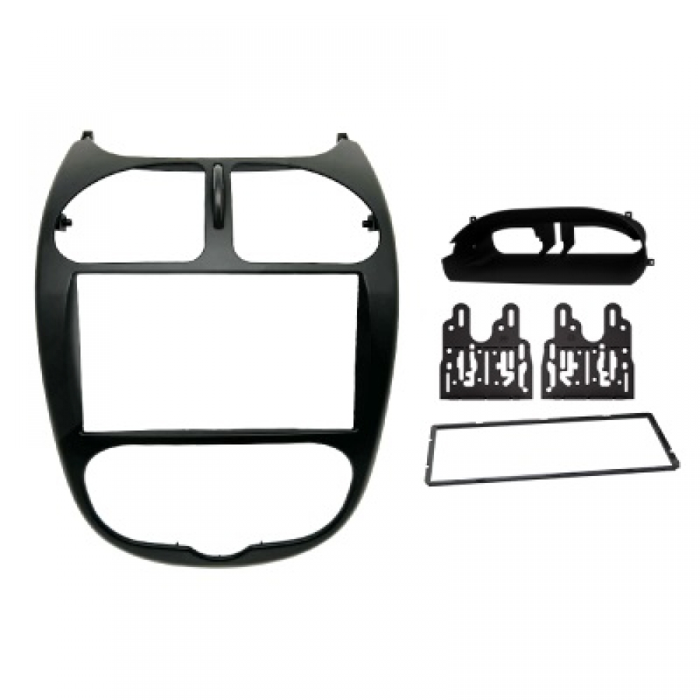Moldura FIAMON 7 Pol - Peugeot 206 2004/2008 - Preto Fosco - 4273