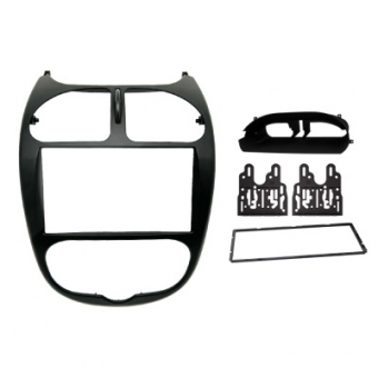 Moldura FIAMON 7 Pol - Peugeot 206 2004/2008 - Preto Fosco