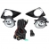 Kit Farol Milha Corolla 2012/2013 Aro Cromado Shocklight - SL-250411