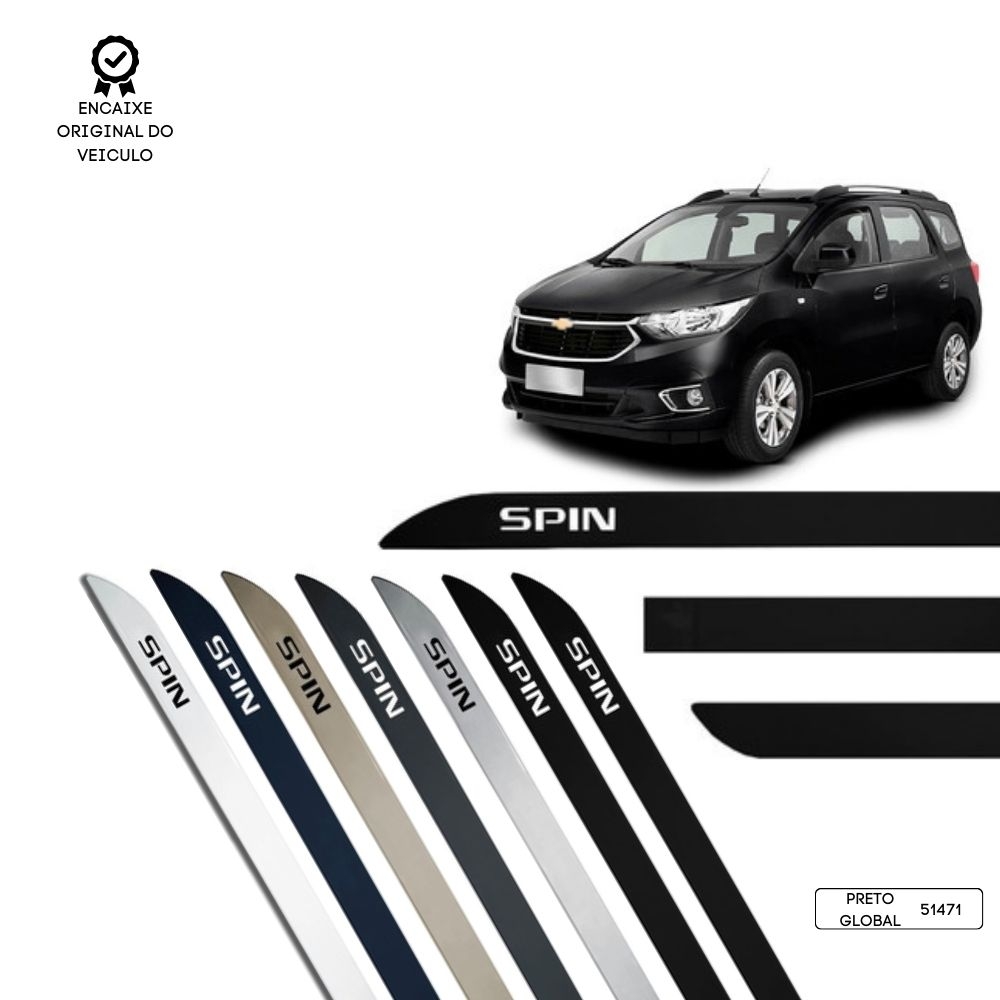Friso Lateral Facão Spin TOP MIX - Preto Global