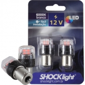 Par Led 1156 - 16 Leds - 2835/4216 1 Polo - Vermelho - SLL-121156VM