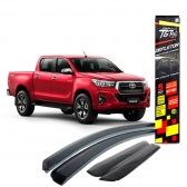 Calha de Chuva Inteiriça Hilux Cabine Dupla 2016/2022 - 4 Portas - TG POLI