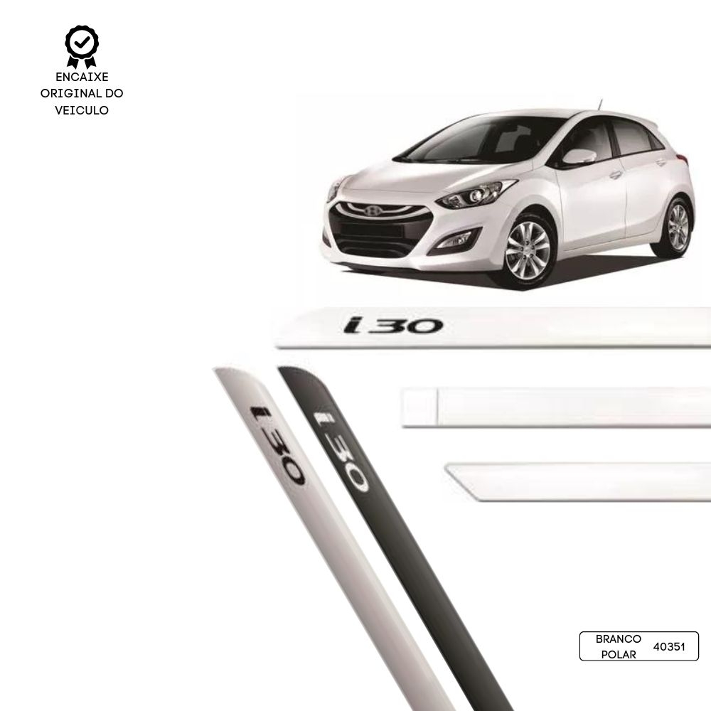 Friso Lateral Facão i30 TOP MIX - Branco Polar