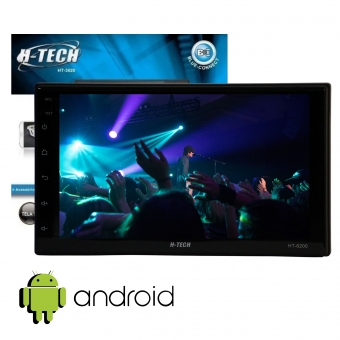Central Multimídia 7 Pol H-Tech c/ Android e Espelhamento GPS/TV/BT/USB
