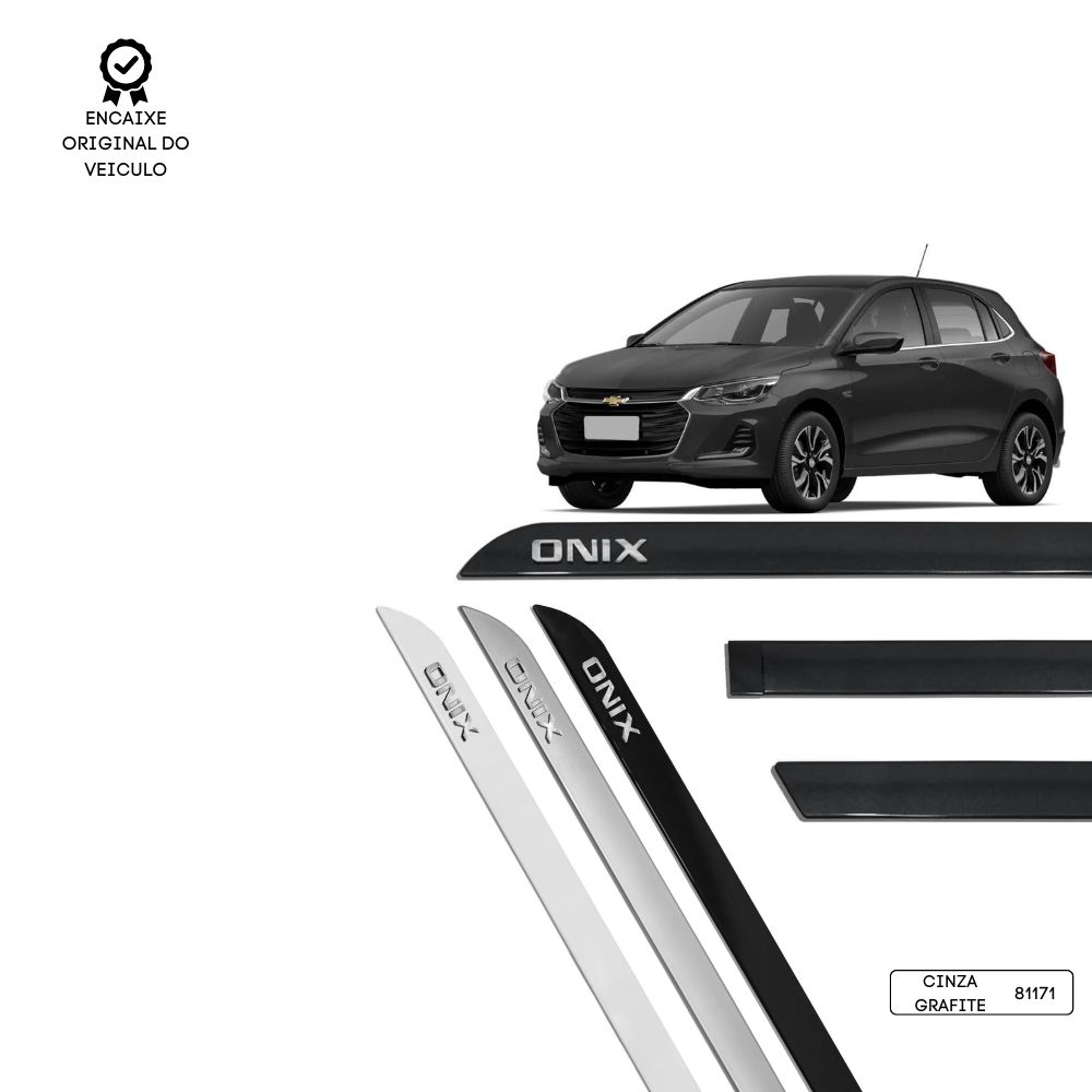 Friso Lateral Facão Onix  Alto Relevo TOP MIX - Cinza Grafite