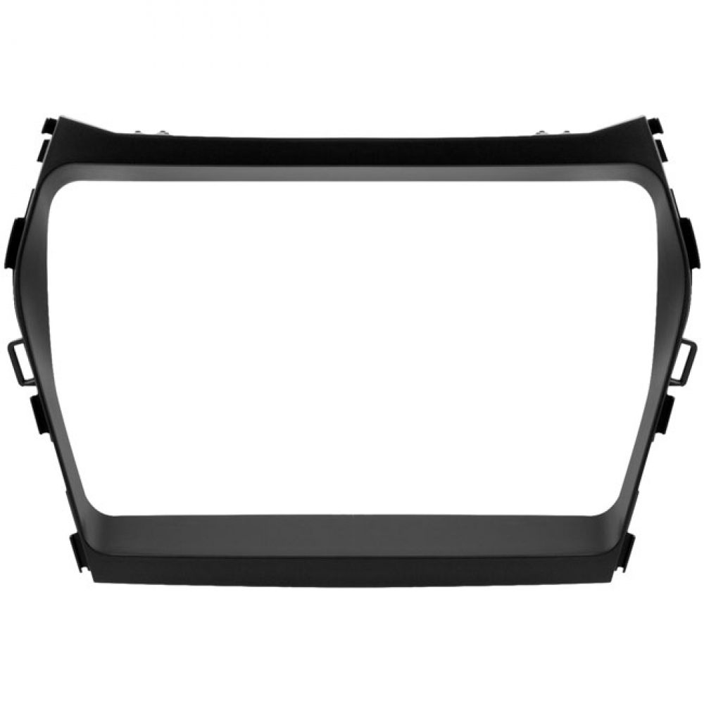 Moldura EXPEX 9 Pol - Hyundai Santa Fé 2014/2017 - Preto c/ Acabamento Prata - EPX9HY001