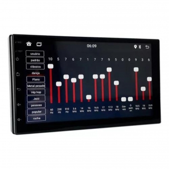 Central Multimídia 7 Pol H-Tech c/ Android Espelhamento BT/GPS/USB
