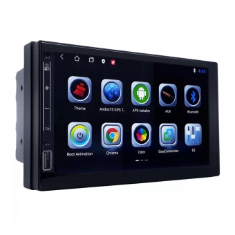 Central Multimídia 7 Pol H-Tech c/ Android Espelhamento GPS/BT/USB