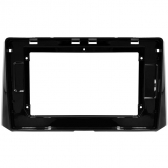 Moldura EXPEX 10 Pol - Toyota Corolla Cross 2020 - Black Piano c/ Acabamento Prata - EPX10TO007