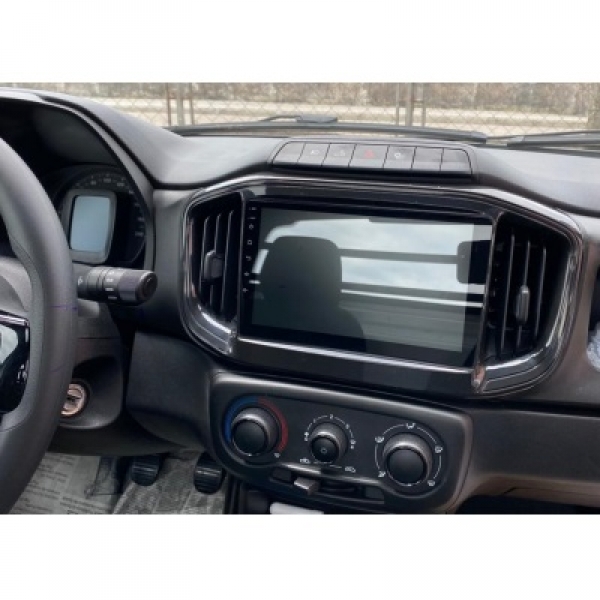 Moldura FIAMON 9 Pol - Fiat Strada 2021 Fiorino e Peugeot Partner/Rapid 2022 - Black Piano - 4235