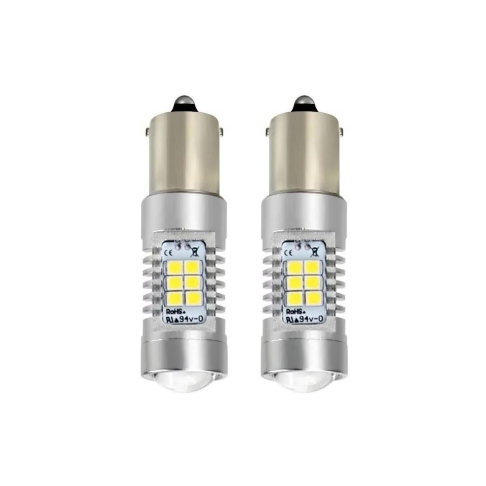 Par de Lâmpadas LED 1156 c/CANBUS 1 Polo R8 - 1156BAY15D