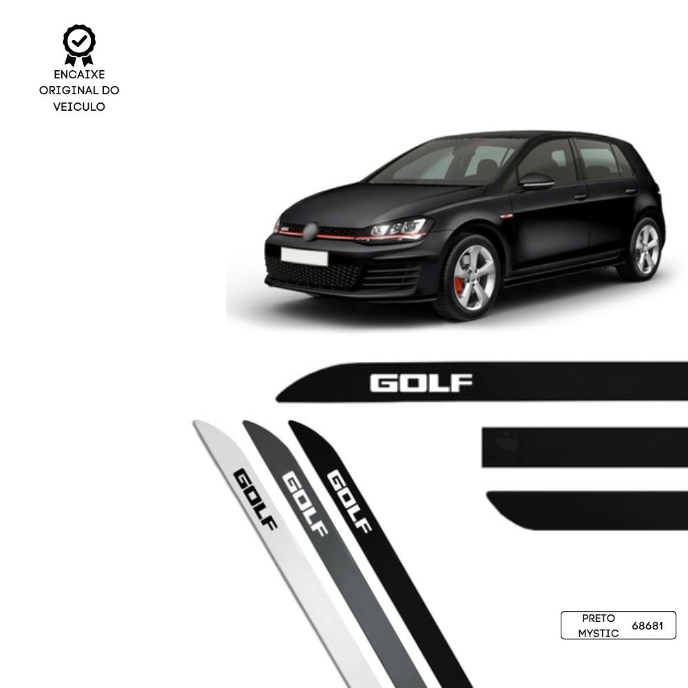 Friso Lateral Facão Golf TOP MIX - Preto Mystic