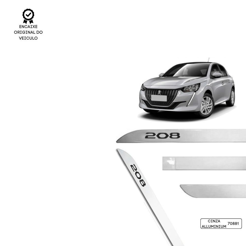 Friso Lateral Facão 208 TOP MIX - Cinza Aluminium