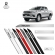 Friso Lateral Facão Hilux Cabine Dupla TOP MIX - Prata Metálico