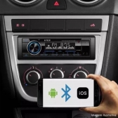 Rádio MP3 H-Tech 4x60W Bluetooth/USB/SD/AUX/FM/Controle Remoto - HT-1400