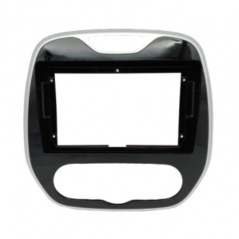 Moldura FIAMON 9 Pol - Renault Captur 2017/2021 - Black Piano c/ Friso Prata