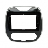 Moldura FIAMON 9 Pol - Renault Captur 2017/2021 - Black Piano c/ Friso Prata - 4221