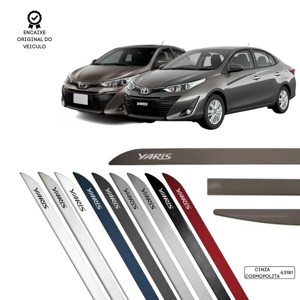Friso Lateral Yaris Hatch/Sedan TOP MIX - Cinza Cosmopolita