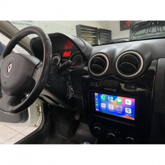 Moldura FIAMON 7 Pol - Renault Kwid/Captur/Duster/Sandero/Logan - Preto