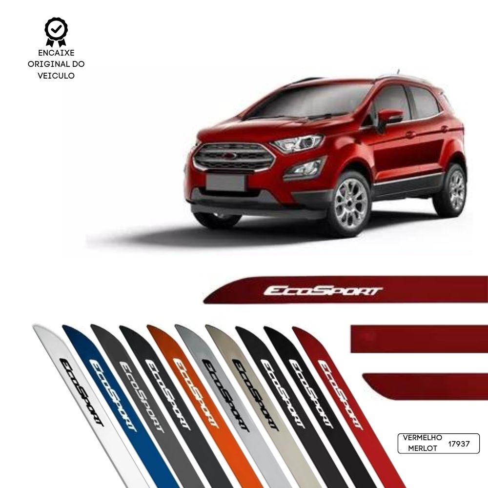 Friso Lateral Facão Ecosport TOP MIX - Vermelho Merlot