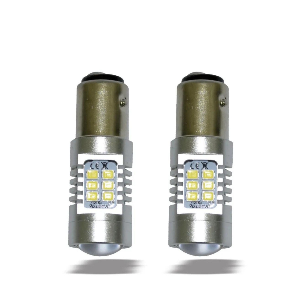 Par de Lâmpadas LED 1157 c/CANBUS 2 Polos R8 - 1157BAY15D2