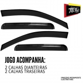 Calha de Chuva Inteiriça Gol/Voyage G5/G6/G7/G8 2008/2022 - 4 Portas - TG POLI