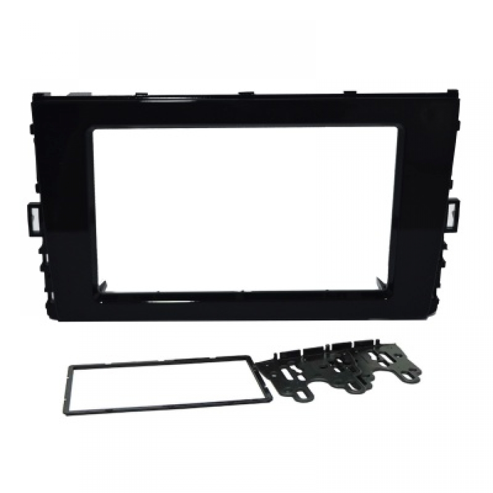Moldura FIAMON 7 Pol - Volkswagen Polo e Virtus 2018/T-Cross 2019/Nivus 2020 - Black Piano - 4026