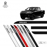 Friso Lateral Facão Hilux Cabine Dupla TOP MIX - Prata Névoa