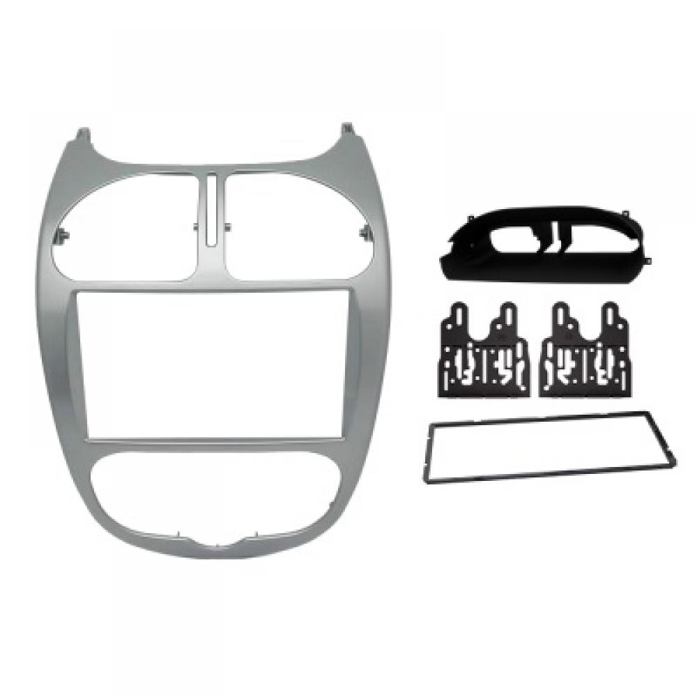 Moldura FIAMON 7 Pol - Peugeot 206 2004/2008 - Prata - 4274