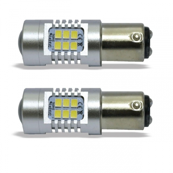 Par de Lâmpadas LED 1157 c/CANBUS 2 Polos R8 - 1157BAY15D2