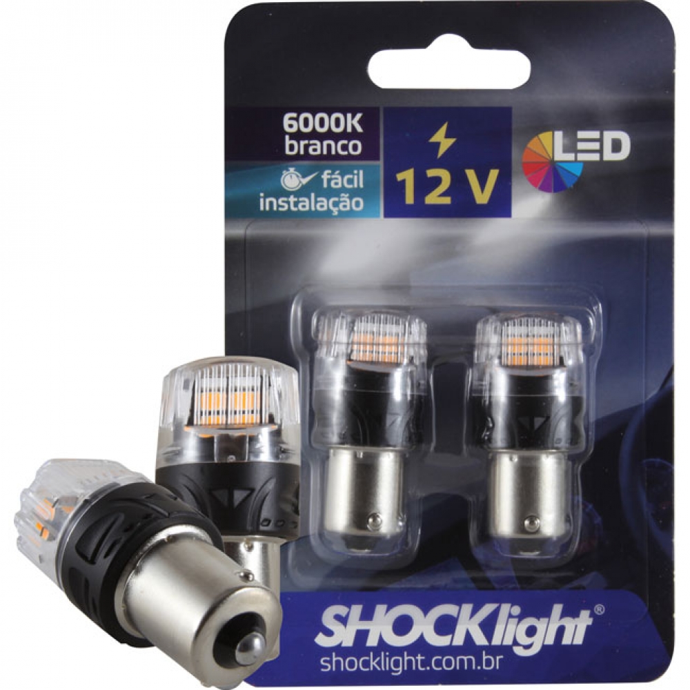Par Led 1156 - 16 Leds - 2835/4216 1 Polo - Laranja - SLL-121156LR