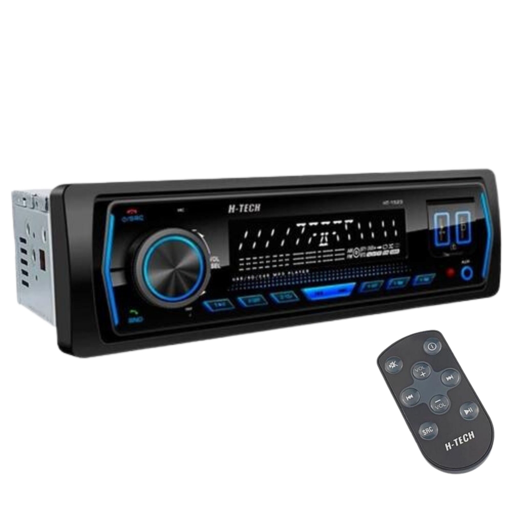Rádio MP3 H-Tech DSP 4x60W Bluetooth/USB/SD/AUX/FM/Controle Remoto - HT-1523
