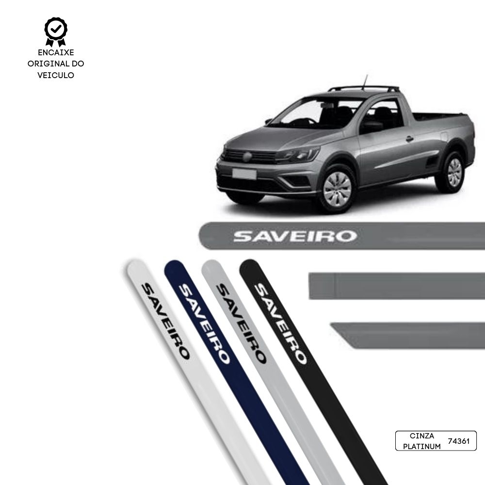 Friso Lateral Facão Saveiro TOP MIX - Cinza Platinum