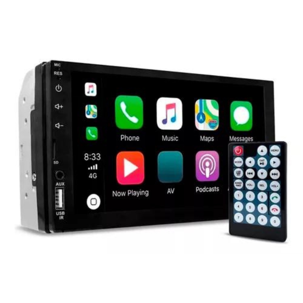 Central Multimídia Hunter 7 Pol H-Tech MP10 c/ Android Auto e Car Play - CA001