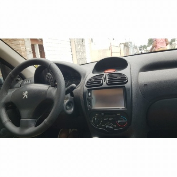Moldura FIAMON 7 Pol - Peugeot 206 2004/2008 - Preto Fosco - 4273