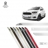 Friso Lateral Facão Novo KA Hatch TOP MIX - Branco Artico