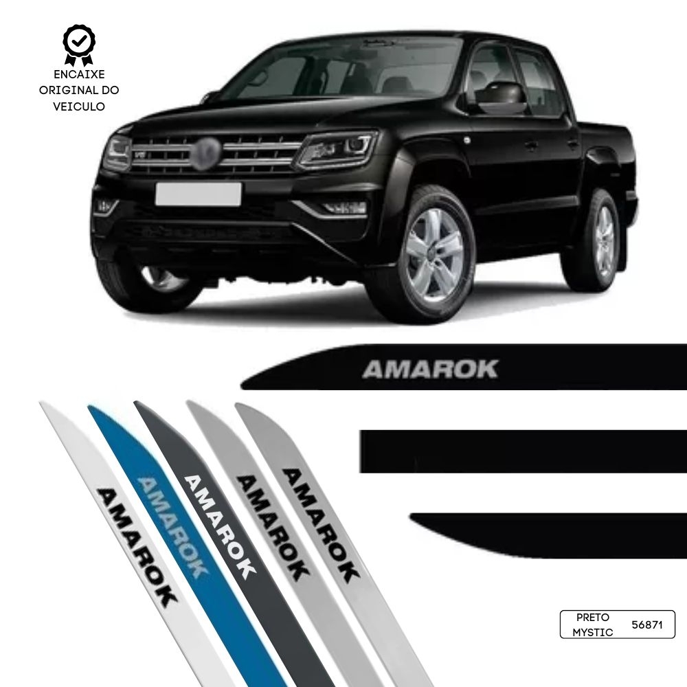 Friso Lateral Facão Amarok TOP MIX - Preto Mystic