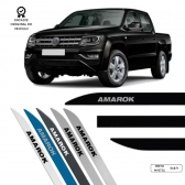 Friso Lateral Facão Amarok TOP MIX - Preto Mystic