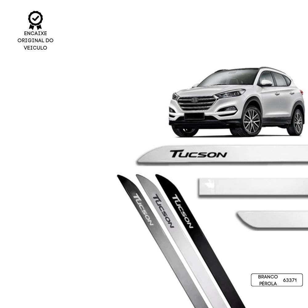 Friso Lateral Facão New Tucson TOP MIX - Branco Pérola