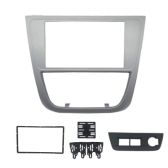 Moldura FIAMON 7 Pol - Volkswagen Gol/Saveiro/Voyage G5 c/ Suporte 4 Botões - Prata - 2433