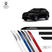 Friso Lateral Facão Corolla Cross TOP MIX - Preto Infinito