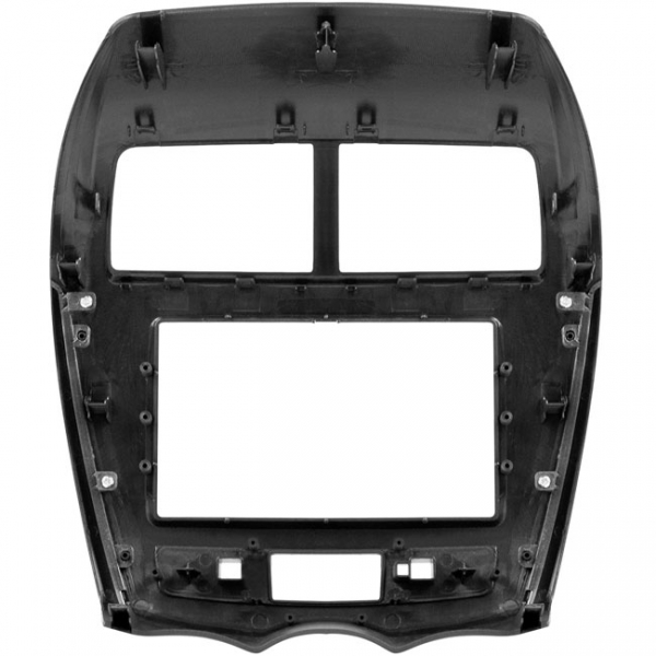 Moldura EXPEX 2Din - ASX 2010/2019 - Preta c/ detalhe prata - EPX046
