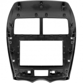 Moldura EXPEX 2Din - ASX 2010/2019 - Preta c/ detalhe prata - EPX046